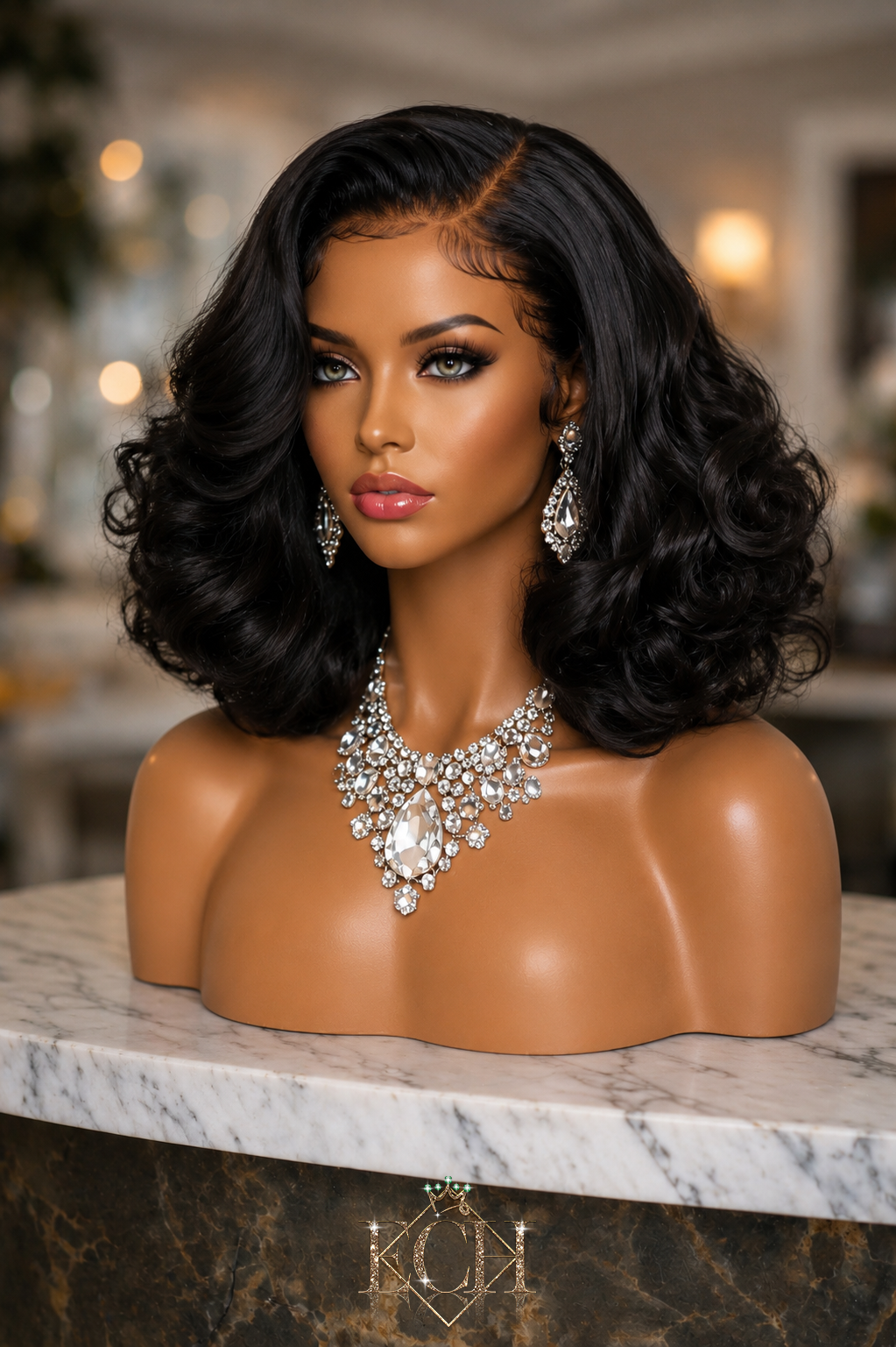Bouncy Loose Wave Transparent Lace Wig