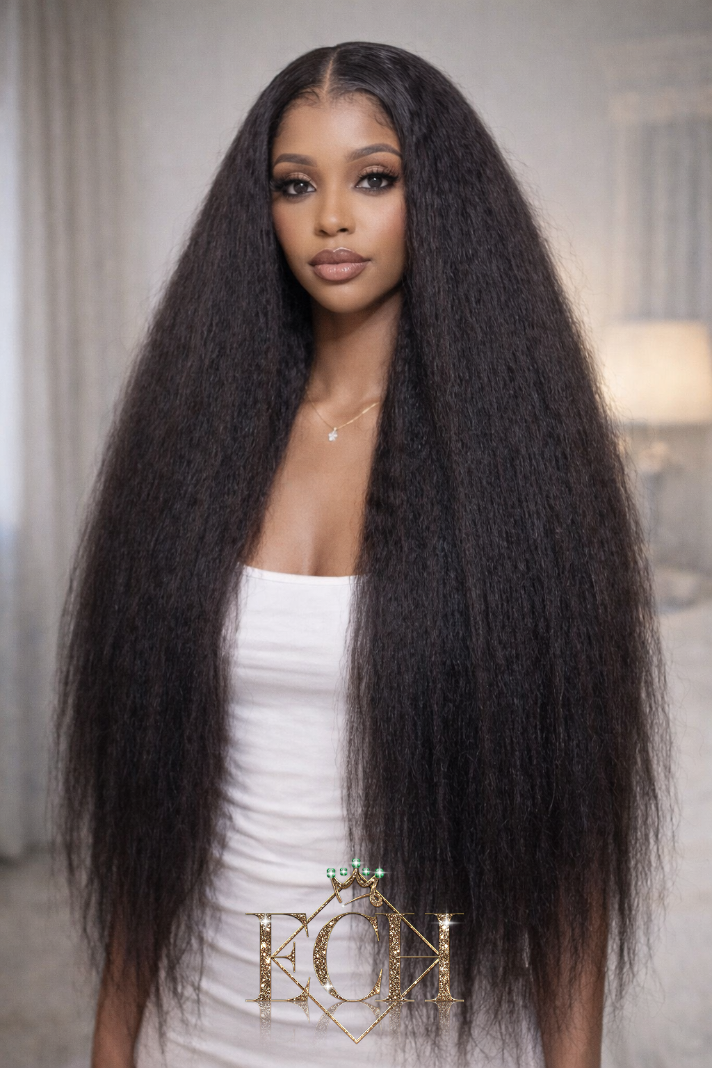 Kinky Straight Transparent Lace Wig