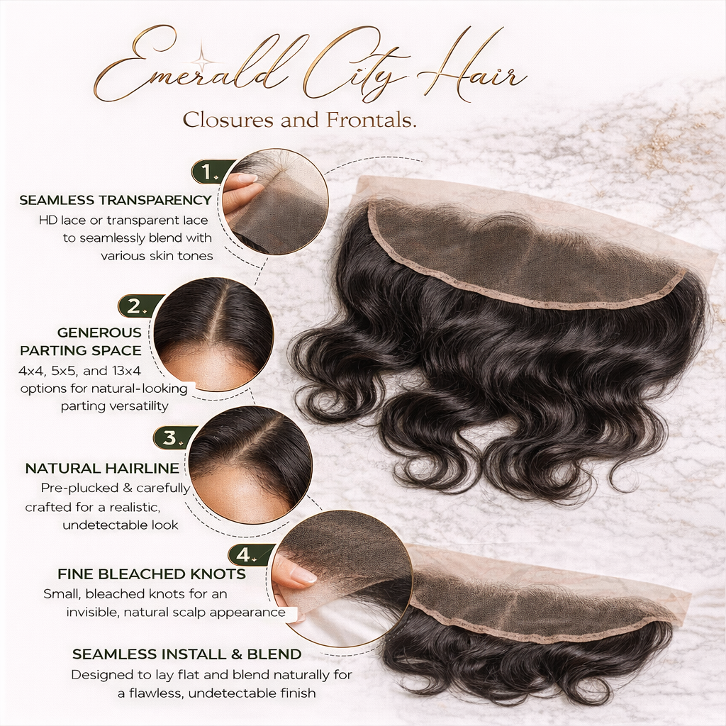 Deep Wave Closures — Premium Virgin Hair