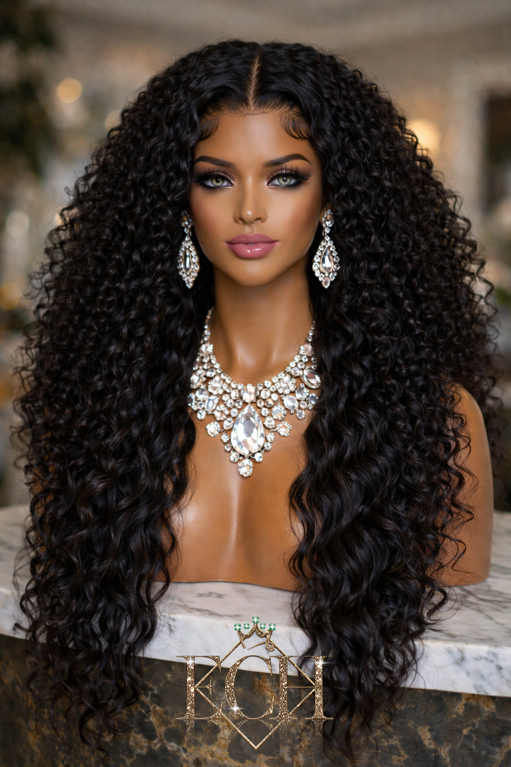 Kinky Curly Transparent Lace Wig
