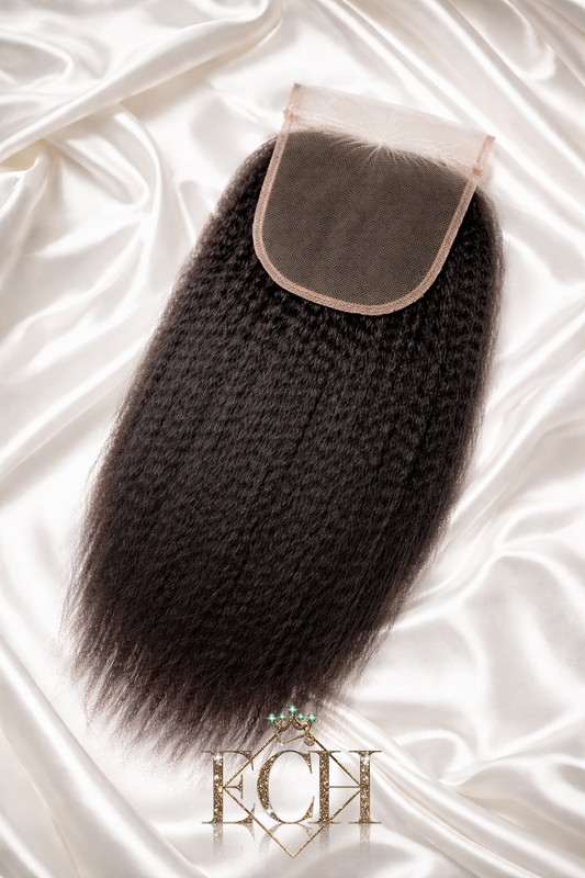 Kinky Straight Closure – Premium Virgin Hair
